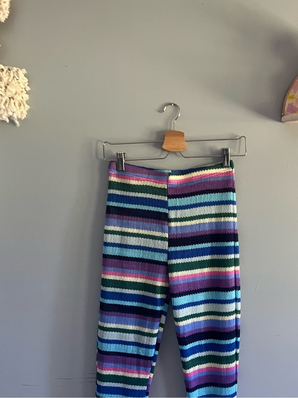 Striped Knit Leggings - Multicolor